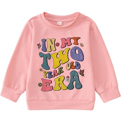 BOUTIKOME In My One-Five Years Old Era Sweatshirt Toddler Baby Girl 1st 2nd 3rd 4th 5th Birthday Outfit Shirt Party Pullover