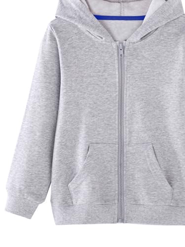 Image of HILEELANG Boy Hoodie Sweatshirt Zip-Up Cotton Casual Pocket Jacket Spring Fall Clothes