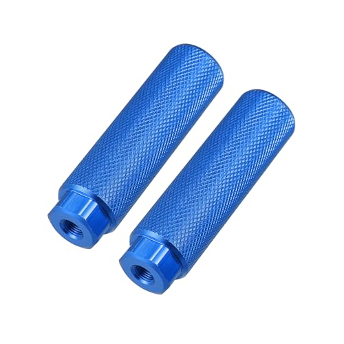 REPAIROCK Pair Aluminum Alloy Rear Foot Pegs Footrests Universal Blue for BMX MTB Bike Bicycle Fit 3/8 Inch Axles Auto Replacement Parts