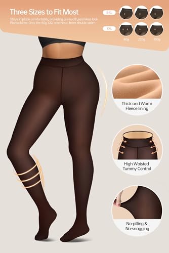 Image of Vertvie Fleece Lined Tights Women Winter Thermal Leggings Pack