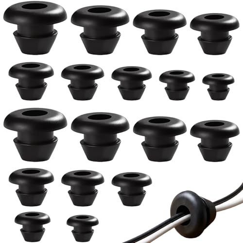 90 Stück Kabeldurchführung Gummi Gummistopfen Kabelschutz Gummistopfen Elektrische Leiterdichtung Ring Kabeldurchführung Wasserdicht für kabel zum Draht Und Kabelschutz - (3/4/5/6/7/8/10/12/14 MM)