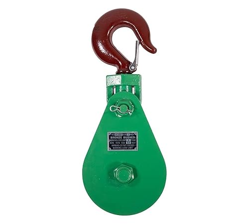 Miniatura 17 de Mytee Products Bloque de arrebate con gancho WLL 2 Toneladas Polea de 3"' + ' Cable de alambre de 3/8" Pulley para rescate con enrollamiento