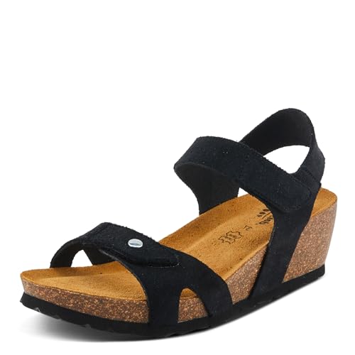 Spring Step BABYBELL Women's Wedge Sandals - Dual Hook and Loop Adjustability, Footbed Molds for Maximum Support