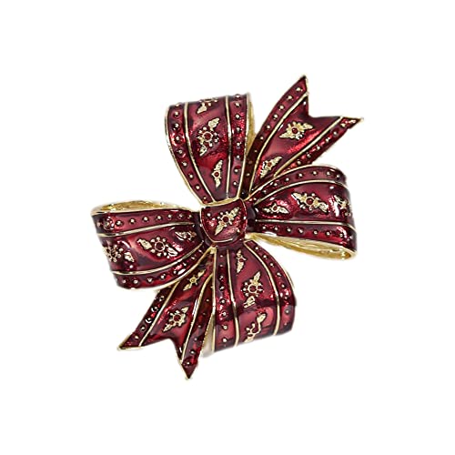 Rofarso Red Victorian Style Bow Brooch Pin For Women Fashion Enamel Accessory With Rhinestone Crystal For Wedding Party Gift … #TOP15