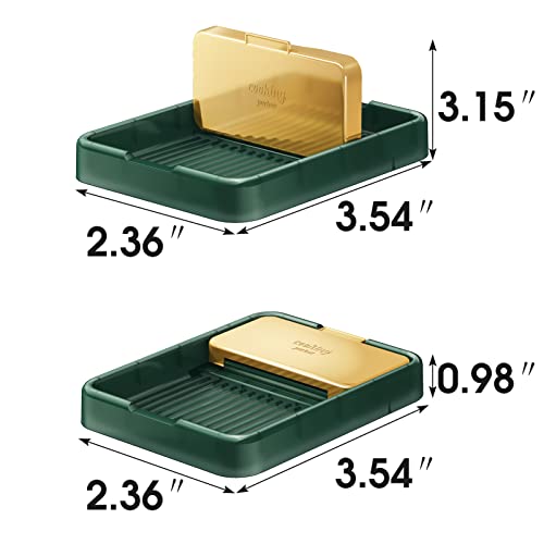 Spoon Rest For Stove Top, Pot Lid Holder With Drip Pad, Heat-Resistant Utensil Rest For Kitchen Counter, Bpa Free Cooking Ladle/Spatula/Tongs/Forks/Utensil Holder Organizer (Green) #TOP6