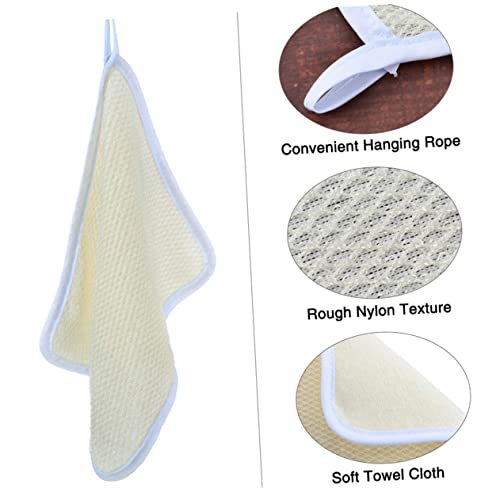 FOMIYES 6 Peças De Pano Lateral Esfoliante Tecido Toalha Esfoliante Pano De Banho Toalha De Banho Pu