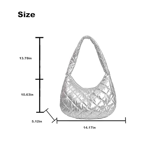 Bolso tipo tote acolchado grande para mujer miniatura 5