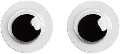 Darice Eye-2 Sticky Back Wiggle Eyes (2 Pack), 2", Black