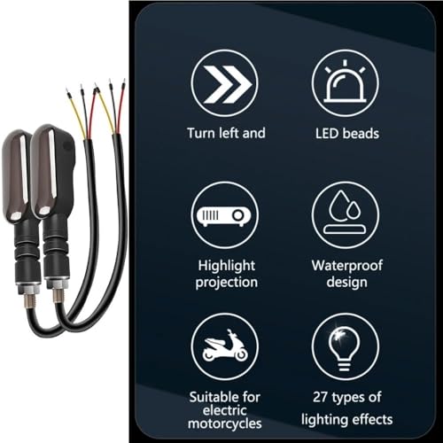 Luces intermitentes para motocicleta con lámpara de proyección color 2