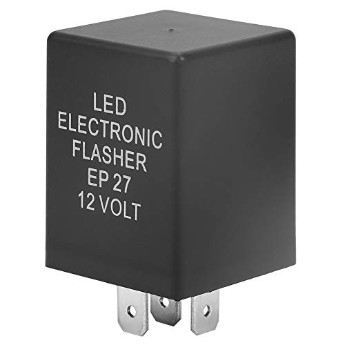 KooingTech Flasher Relay, EP27 Led Flasher Relay 5 Pin Plug and Play 12V 150W FL27 Suitable for LED Turn Signal Lights, Normal Lights Waterproof Dustproof 1.2 x1.2 x 2 in