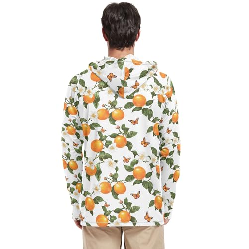 Beauty Naranjilla Fruit White Men's Sun Protection Hoodies Long Sleeve Cooling Hoodies UPF 50 + Beach Shirt S3