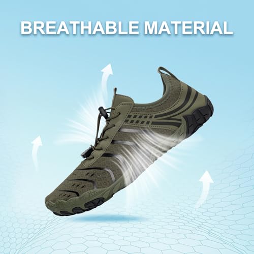 Image of Barefoot Shoes for Women & Men, Grounded Walking Hiking Barefoot Shoes, Wide Toe Box Non-Slip Water Athletic Footwear, Comfortable Vitality Barefoot Footwear, Trail Running Sneakers Unisex