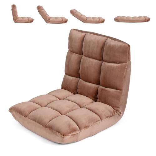 COSTWAY Floor Chair, 14 Positions Adjustable Floor Gaming Chair