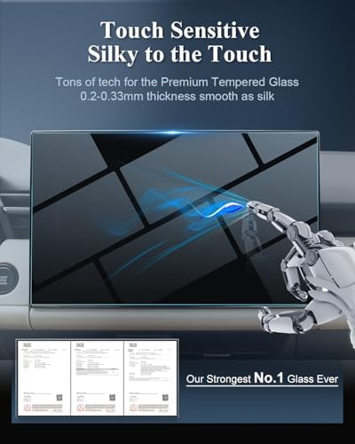 BIBIBO for 2026 Mazda CX5 Screen Protector 2026 Mazda CX5 Premium Plus 15.6" Tempered Glass Film [Resist-Scratches Lessen Fingerprints] 2026 Mazda CX-5 Accessories(Not Fit 12.9" Touchscreen) — view 6