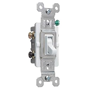 Legrand Pass & Seymour 663WGU Trademaster 15 Amp 3-Way Toggle Light Switch, Residential Grade, White (1 Count)