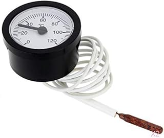 Thermometer Capillary Temperature Gauge 0-120C Water & Oil 1.5 Meter Sensor