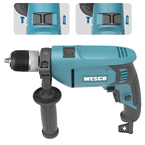 WESCO AC Bohrmaschine Bohrhammer Bohrhämmer Schlagbohrmaschine Schlagbohrschrauber Beton Bohrer Bohrschrauber 750W Hammer Drill mit Tiefenanschlag Bohrleistung in Beton 16mm Sicher Kupplung universell – Bild 3