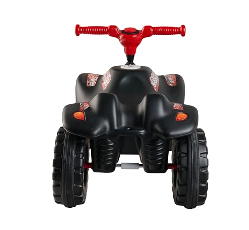 BIG Bobby Car Quad Racing (schwarz-rot) - Kinder-Rutschauto ab 3 Jahre mit Lenker, Hupe und Offroad-Reifen, Auto für Mädchen und Jungen von 3-7 Jahre (max. 50 kg) – Bild 4