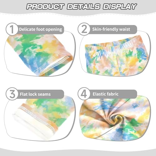 Abstract Pastel Soft Tone Girls Leggings,Workout Leggings for Girls Toddler Athletic Leggings Size for 3-10T3