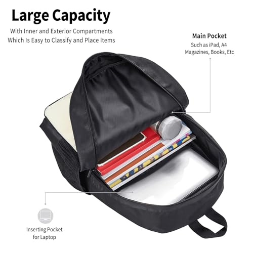 Image of Floral Skull Print Backpack For Men Women Lightweight Daypack For Daily Commutes Business Travel Hiking