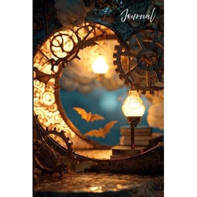 Cyber Wing Journal: Glowing Metal Bat Notebook | Dreamy Zen Writing with Surreal Cyberpunk Art & Whimsical Steampunk Design