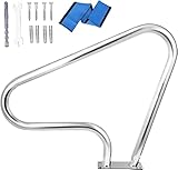 4.【REVÊTEMENT ANTIDÉRAPANT】 La main courante de piscine est dotée d'un revêtement antidérapant bleu à fermeture auto-agrippante. Ce revêtement prévient les brûlures dues à la chaleur intense des rayons UV du soleil. Le tissu est antidérapant et offre une bonne prise en main, même mouillé.