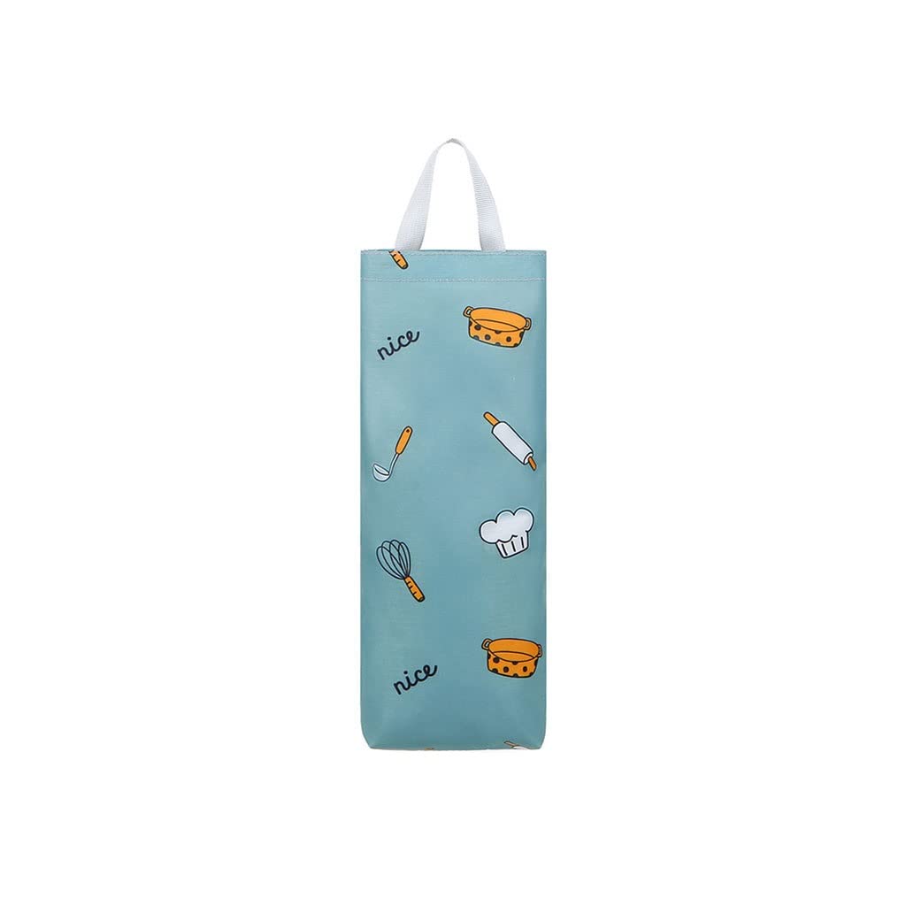 Sac poubelle de rangement cuisine bleu sans perçage pour optimiser l'espace mural
