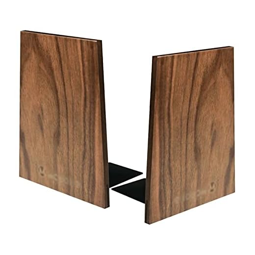 Bokstöd Trapezoidal trä Bookends Svart valnöt Trä bok slutar 1 par Icke-skid Book Stoppers, Bookends för Heavy Books Office Desk Bokhylla dekor