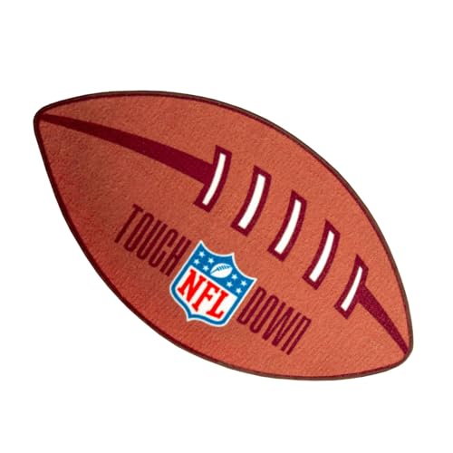 Herding Teppich NFL Football, 67 x 122 cm, Weich, Mit Anti-Rutsch-Effekt, Hautfreundlich, Vorderseite: 100% Polyamid, Braun