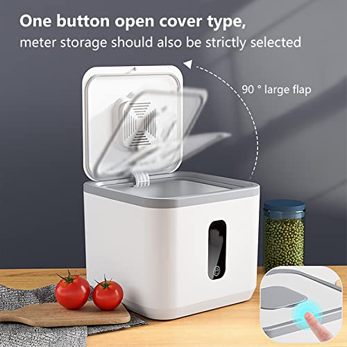 Moresec Airtight Rice Container 22 Lb Food Storage Container Automatic Flip Cover Rice Bucket For Cereal Grain Flour Rice Dry Food #TOP4