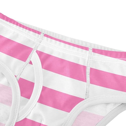 White Pink Stripe Toddler Boy's Underwear 2T4
