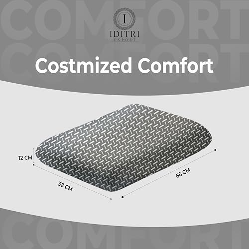 Image of Cervical Support Pillow, Grey Memory Foam Ergonomic Contour for Neck Relief, Breathable Jacquard Cover, Orthopedic Bedding for Better Sleep, Side and Stomach Sleepers,50x30x6 cm
