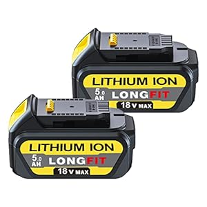 2pcs 18 v 5ah remplacement de la batterie pour dewalt 18v batterie dcb180 dcb181 dcb182 dcb184 dcb201 dcb200 batterie pour dewalt 18v