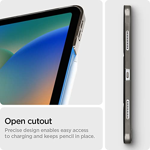 Image of Spigen for iPad Pro 11 inch Case M2 4th Generation (2022) / 3rd Generation (2021), Liquid Air Folio Protective Tri-Fold Cover with Transparent Back, Black