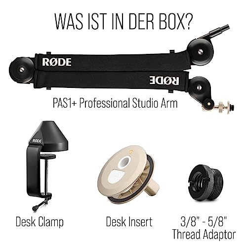 RØDE PSA1+ Professionelles Gelenkarmstativ für Studioanwendungen mit innovativem Federsystem, Neopren, Schwarz