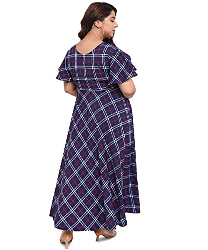 Image of OOMPH! Women's Western & Fusion wear Crepe A-Line Maxi Dress - mdfoil