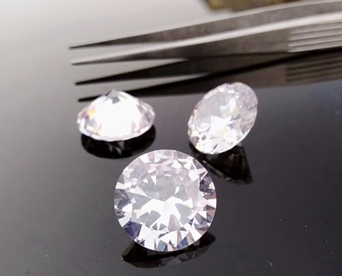 Oxyde de zirconium rond blanc de qualité AAA diamant synthétique