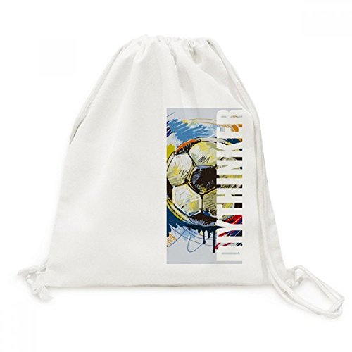 Sac à dos cordon football toile peinte voyage sans encombrement