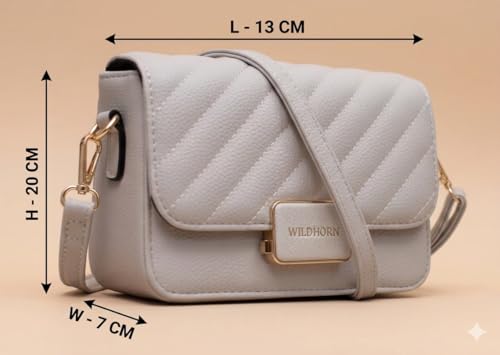 Image of WildHorn Vegan Leather Women's Crossbody Sling Bag | Ladies Quilted Purse Handbag | Gift for Women