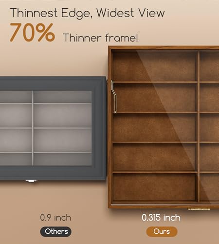 Image of NEWLOOP 10 /20 /30 Wooden Pattern Sunglass Organizer Multiple Pairs of Eyeglass Ultra-thin Frame Storage Box for Women Men