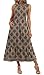 WIHOLL Spring Dresses for Women 2026 Beach Fashion Summer Casual Dresses Sundresses for Women 2026 Sleeveless Long Maxi Dress Flowy Holiday Party Beach Vacation Hawaiian Dress Khaki Printed L