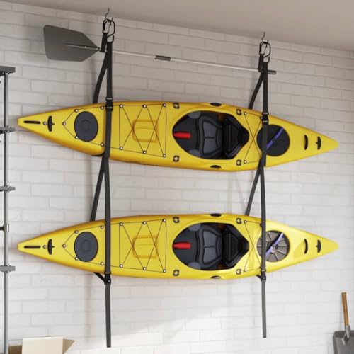 Sangles rangement kayak haute résistance 50 kg avec clips pagaie