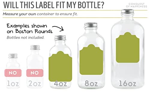 Kraft Vanilla Extract Label For 4 Oz Boston Round Or Larger - 3 Space Write-In - 2" X 2.625" - Handmade By Conquest Of Happiness | Pack Of 12 #TOP2