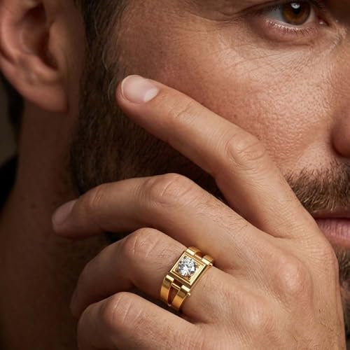 Image of Miss Highness 925 Pure Silver Solitaire Ring for Men and Boys | Minimal Adjustable Design | Silver Jewellery With Authenticity Certificate | Gift for Husband Boyfriend | Casual Wear Ring