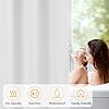 Amazon.com: Seenus Waterproof Fabric Long Shower Curtain Liner 80 inch ...