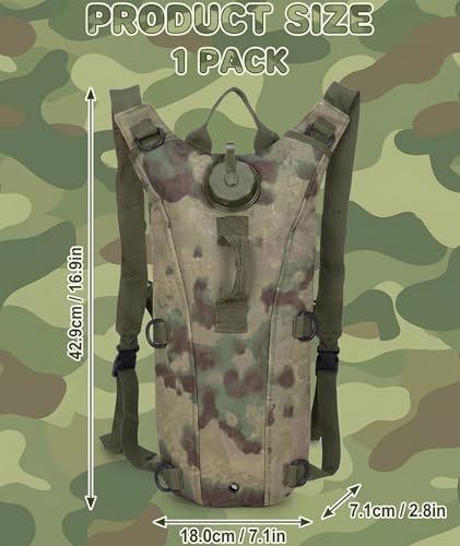 Image of 3L Tactical Hydration Backpack with Pre-Installed Removable Water Bladder, Outdoor Sports Hydration Bag, Ergonomic Lightweight Design for Hiking, Cycling, Outdoor Adventures