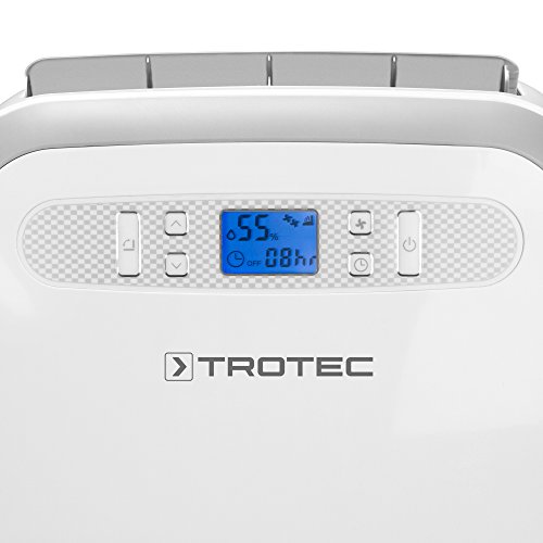TROTEC TTK 95 E Déshumidificateur d'air pour 90 m², 30L/jour, silencieux, puissant - Réservoir 5,3L, Hygrostat intégré - Absorbeur d'humidité – Image 3