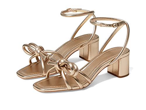 Image of Loeffler Randall Women's Mikel Leather Bow Mid-Heel Sandals