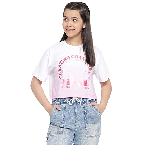 Image of Li'l Tomatoes Girls Cotton Relaxed Fit T-Shirt