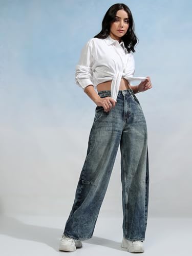 Image of Tokyo Talkies Women Cotton Baggy Jeans | Machine wash